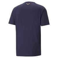 PUMA Italië Casual T-Shirt Donkerblauw Goud