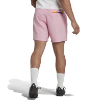 adidas Belgie Tomorrowland Set Shirt Lange Mouwen Short Wit Roze