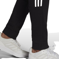 adidas Essentials Fleece Joggingbroek Cuff 3-Stripes Zwart Wit