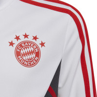 adidas Bayern München Full-Zip Trainingspak 2022-2023 Kids Wit Grijs