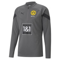 PUMA Borussia Dortmund 1/4-Zip Trainingspak 2022-2023 Grijs Zwart