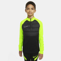 Nike Dry Padded Academy Trainingstrui Kids Zwart Geel Reflecterend
