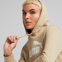 PUMA Essentials Logo Fleece Hoodie Trainingspak Dames Beige