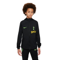 Nike Tottenham Hotspur Strike Hooded Trainingspak 2022-2023 Kids Zwart Neon Geel