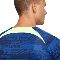 Nike Tottenham Hotspur Pre-Match Trainingsshirt 2022-2023 Donkerblauw Neon Geel