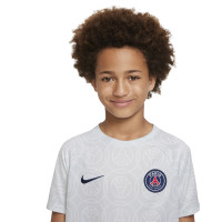 Nike Paris Saint-Germain Pre Match Trainingsshirt 2022-2023 Kids Grijs Donkerblauw