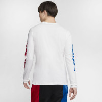 Nike Paris Saint Germain Jordan T-Shirt Lange Mouwen 2019-2020 Wit Rood