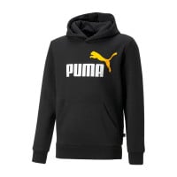 PUMA Essentials+ 2 College Big Logo Fleece Hoodie Kids Zwart Oranje