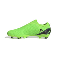 adidas X Speedportal.3 Veterloze Gras Voetbalschoenen (FG) Groen Zwart Geel