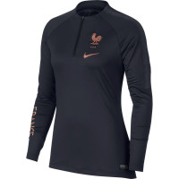 Nike Frankrijk Dry Squad Trainingstrui 2019-2020 Vrouwen Donkerblauw