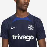 Nike Chelsea Strike Trainingsshirt 2022-2023 Donkerblauw Blauw Wit