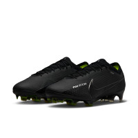 Nike Zoom Mercurial Vapor 15 Elite Gras Voetbalschoenen (FG) Zwart Grijs Neon Geel