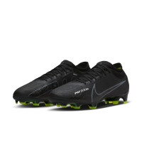 Nike Zoom Mercurial Vapor 15 Pro Gras Voetbalschoenen (FG) Zwart Grijs Neon Geel