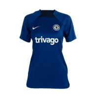 Nike Chelsea Strike Trainingsshirt 2022-2023 Dames Blauw Donkerblauw Wit