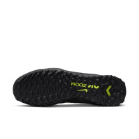 Nike Zoom Mercurial Vapor 15 Pro Turf Voetbalschoenen (TF) Zwart Grijs