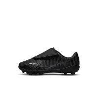 Nike Mercurial Vapor 15 Club Velcro Gras / Kunstgras Voetbalschoenen (MG) Kids Zwart Grijs