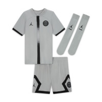 Nike Paris Saint-Germain Minikit Uit 2022-2023 Kids Kleuters Grijs Zwart