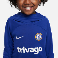 Nike Chelsea Academy Pro Hoodie 2023-2024 Kids Kleuters Blauw Wit