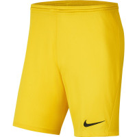Nike Dri-FIT Park III Yellow Football Shorts