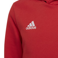 adidas Entrada 22 Sweat Hoodie Kids Rood Wit