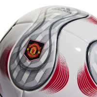 adidas Manchester United Mini Voetbal Wit Zilver Rood