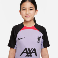 Nike Liverpool Strike Trainingsshirt 2022-2023 Kids Paars Rood Zwart