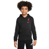 Nike Liverpool Club Hoodie Full-Zip 2022-2023 Kids Zwart Rood