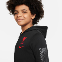 Nike Liverpool Club Hoodie Full-Zip 2022-2023 Kids Zwart Rood