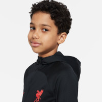 Nike Liverpool Strike Hooded Trainingspak 2022-2023 Kids Zwart Rood
