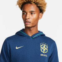 Nike Brazilië Travel Fleece Hoodie 2022-2024 Blauw Geel Groen