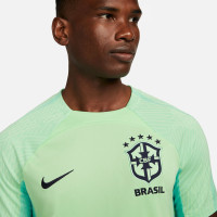 Nike Brazilië Strike Trainingsshirt 2022-2024 Groen Donkerblauw