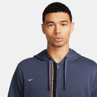 Nike F.C. Tribuna Fleece Hoodie Full-Zip Blauw Rood