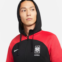 Nike Zuid-Korea Full-Zip Hooded Trainingspak 2022-2024 Zwart Rood Wit