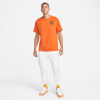 Nike Nederland Travel T-Shirt 2022-2024 Oranje Zwart