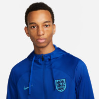 Nike Engeland Strike Hooded Trainingspak 2022-2024 Blauw
