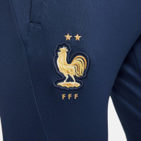 Nike Frankrijk Strike Trainingsbroek 2022-2024 Donkerblauw Goud