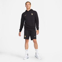 Nike Frankrijk Travel Fleece Hoodie 2022-2024 Zwart Goud