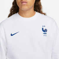 Nike Frankrijk Club Crew Sweater Trainingspak 2022-2024 Wit Blauw