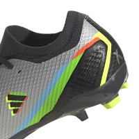 adidas X Speedportal.3 Gras Voetbalschoenen (FG) Zilver Zwart Geel