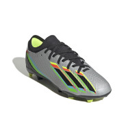 adidas X Speedportal.3 Gras Voetbalschoenen (FG) Kids Zilver Zwart Geel