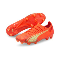 PUMA Ultra Ultimate Gras / Kunstgras Voetbalschoenen (MG) Oranje Lichtgroen