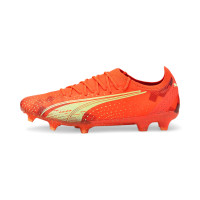 PUMA Ultra Ultimate Gras / Kunstgras Voetbalschoenen (MG) Oranje Lichtgroen