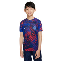 Nike Paris Saint-Germain Pre Match Trainingsshirt 2022-2023 Kids Blauw Rood Wit