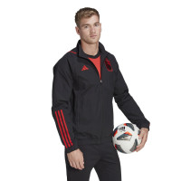 adidas België Presentatie Trainingsjack 2022-2024 Zwart Rood