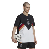 adidas Duitsland Icon T-Shirt 2022-2024 Zwart Wit
