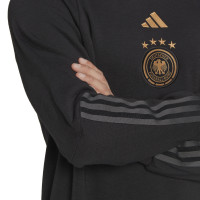 adidas Duitsland Crew Sweater 2022-2024 Zwart Goud