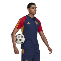adidas Spanje Trainingsshirt 2022-2024 Donkerblauw Rood Geel