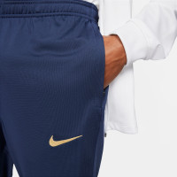 Nike Frankrijk Strike Full-Zip Hooded Trainingspak 2022-2024 Wit Donkerblauw Goud