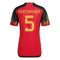 adidas België Vertonghen 5 Authentic Thuisshirt 2022-2024