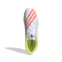 adidas Predator Edge.4 Gras / Kunstgras Voetbalschoenen (FxG) Wit Geel Blauw